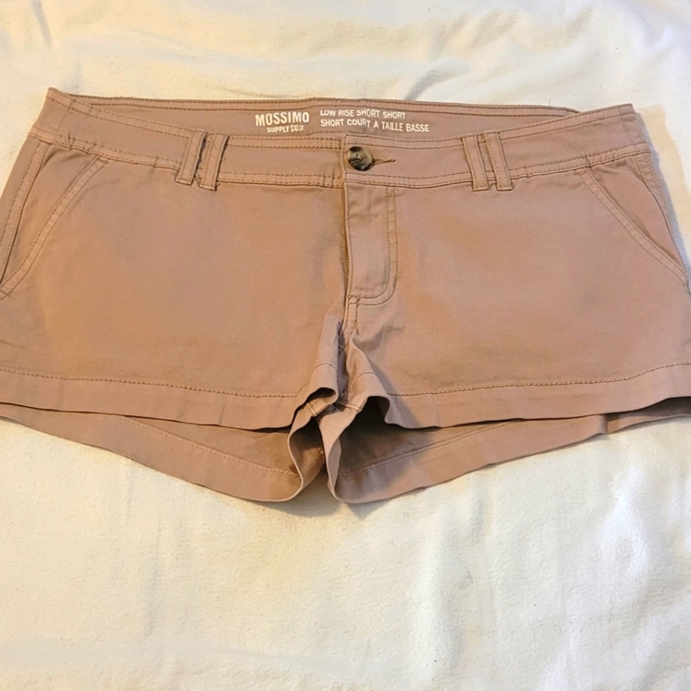 Low Rise Khaki Short Shorts